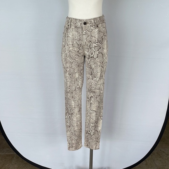 NWT WHBM Highrise Sculpt Skinny Brown snake 2R - Picture 5 of 16